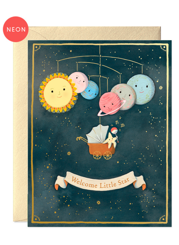 Solar System Baby Card
