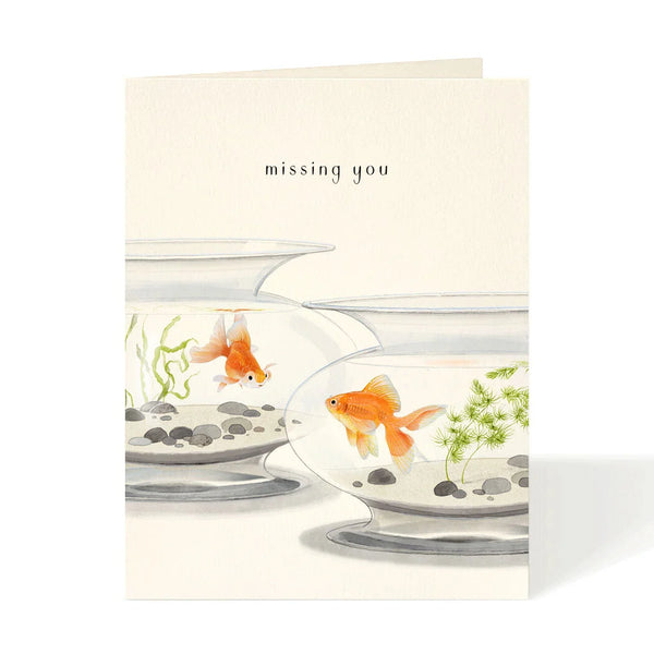 Missing You Goldfish Card