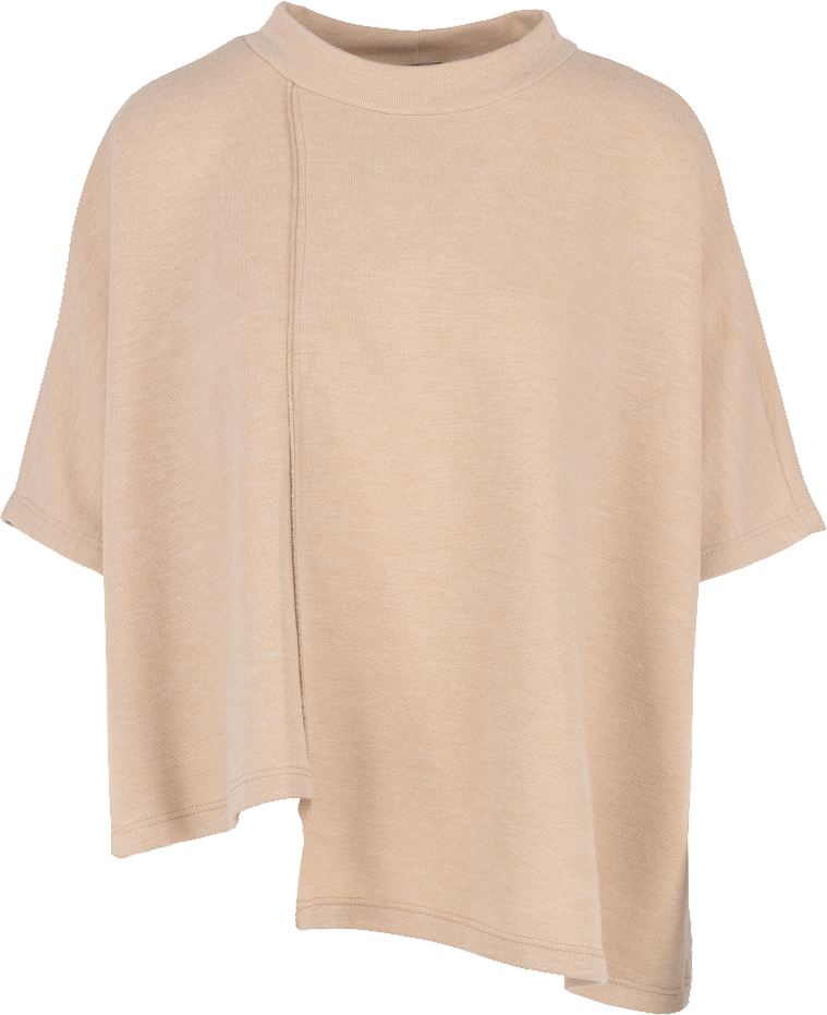 Asymmetrical Short Sleeve Sweater