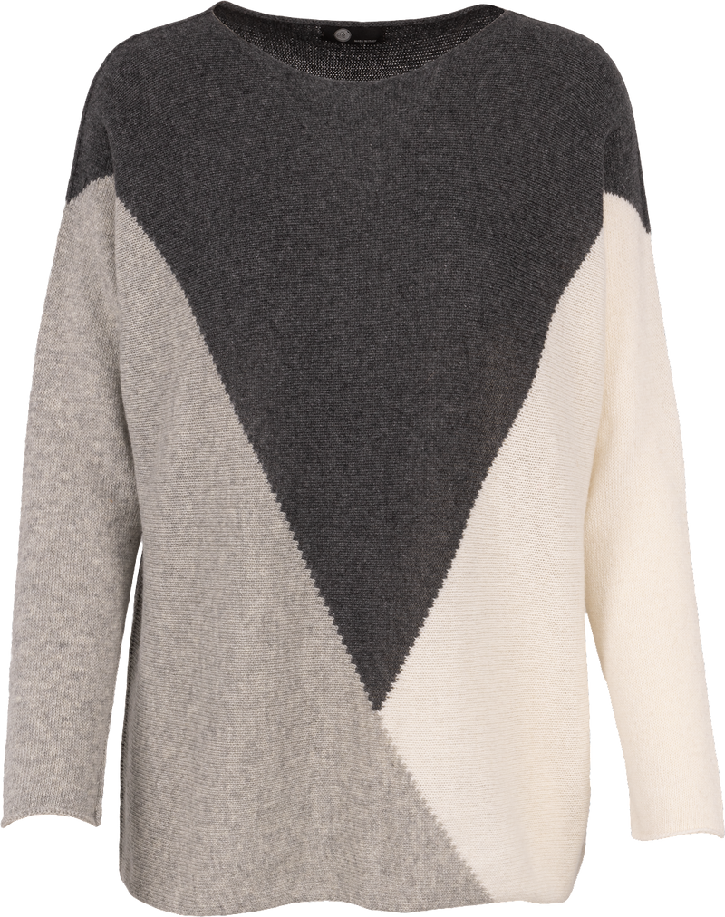 Three Tone Triangle Sweater