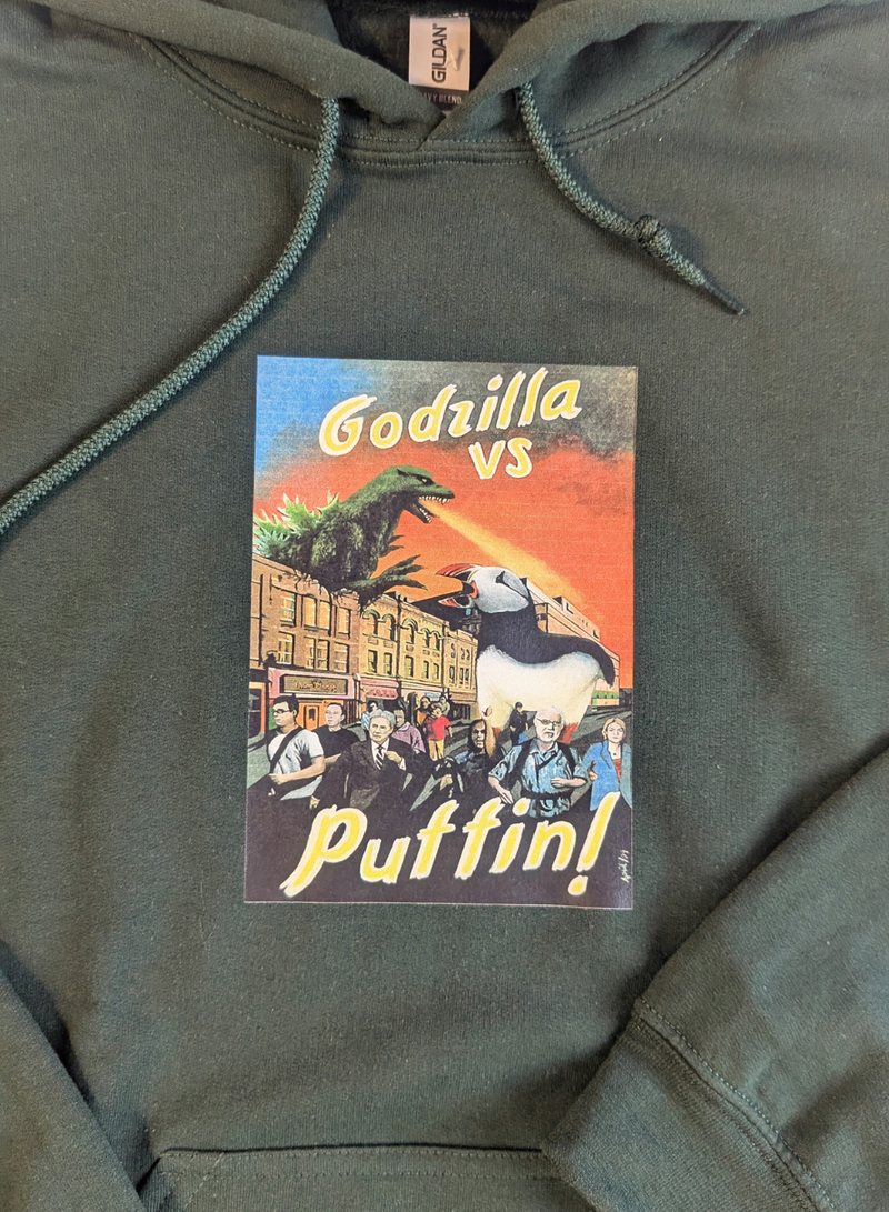 Godzilla VS Puffin Hoodie