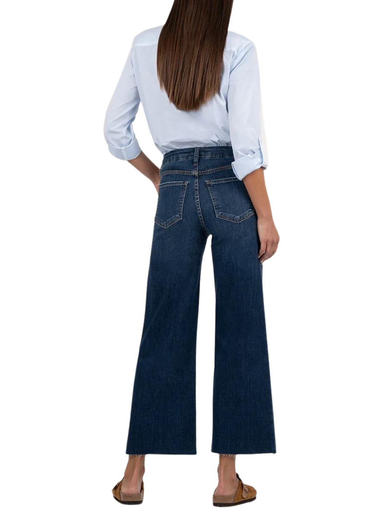 Meg High Rise Fab Ab Wide Leg Raw Hem