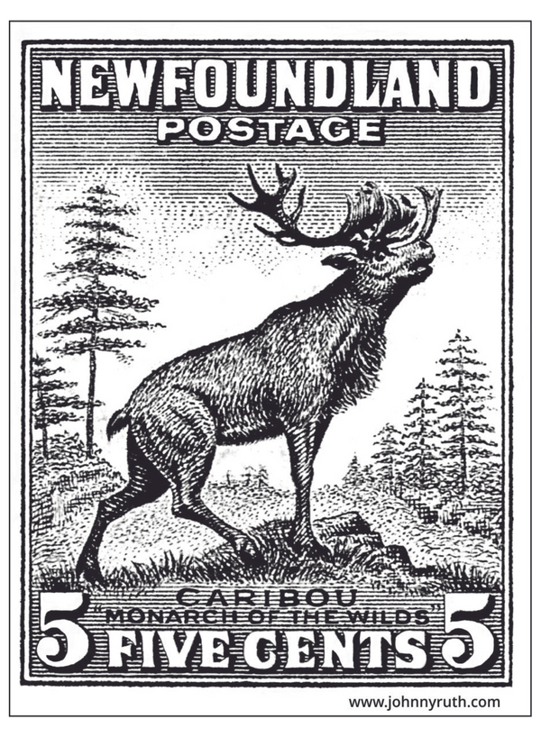 Caribou Stamp Sticker