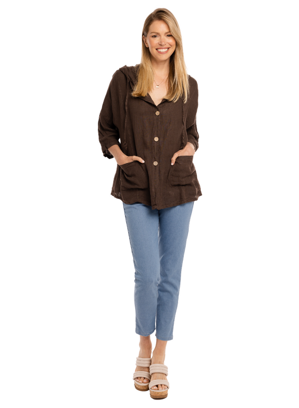Hooded Linen Jacket