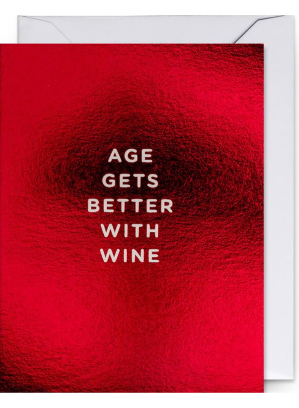 Age Gets Better With Wine Mini Card