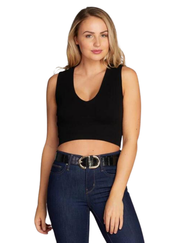 Deep V Rib Top