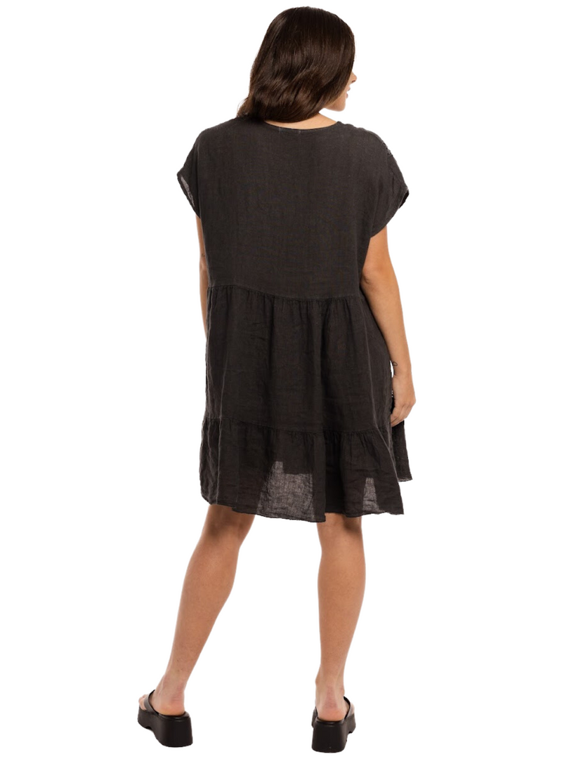 V-Neck Eyelet Dress