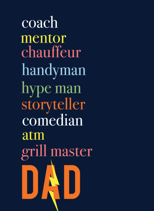 Dad Adjectives Card