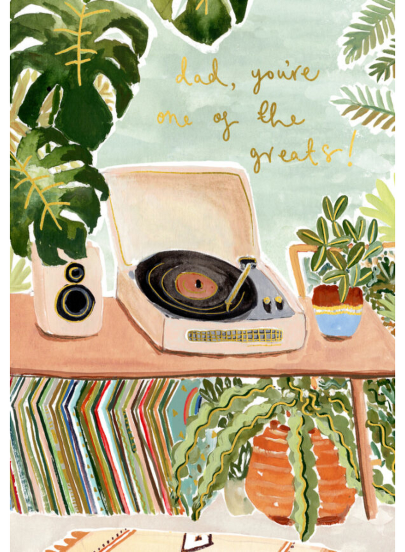 Record Player Dad Card