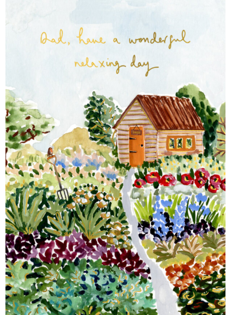 Garden Scene Dad Card