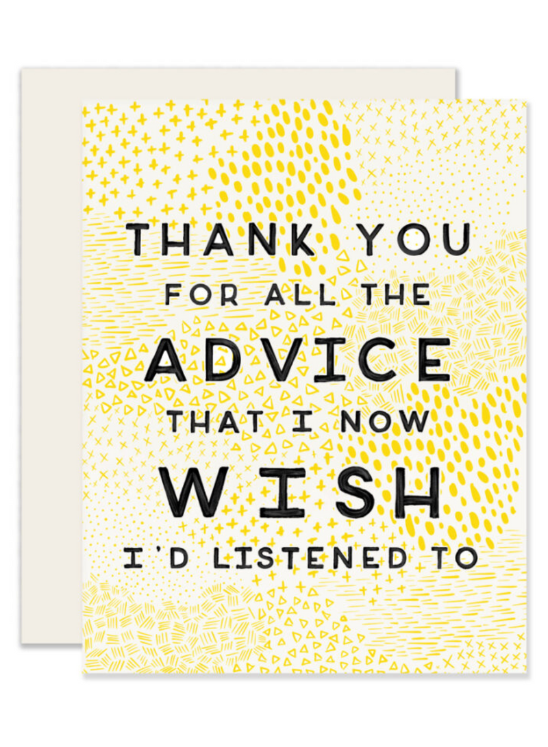 Mom Advice Card