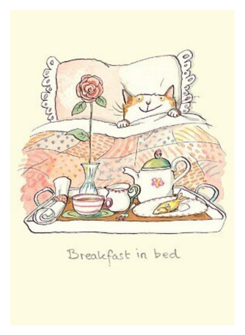 Breakfast In Bed Card