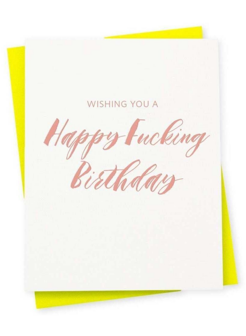 F Birthday Card