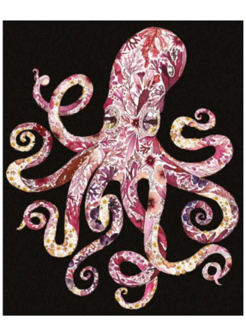 Octopus Flowers Card