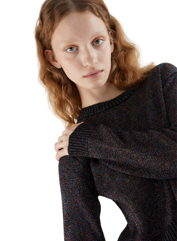Shiny Cropped Sweater