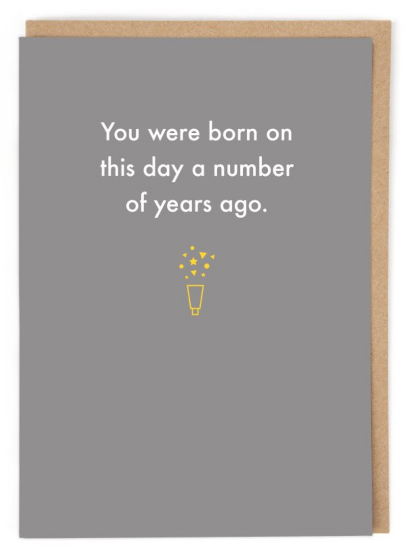A Number of Years Ago Card
