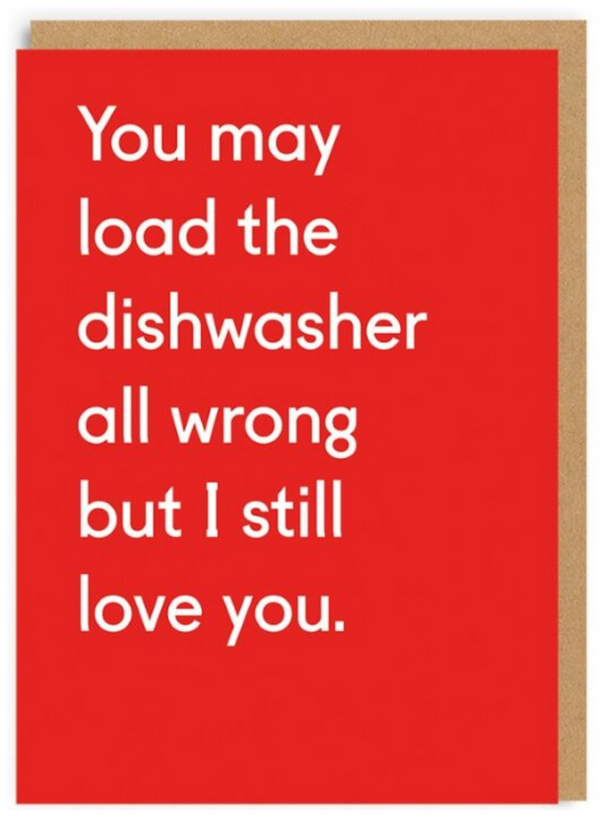 Load The Dishwasher All Wrong Card
