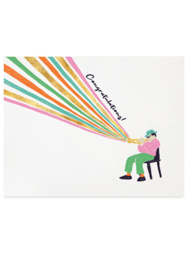 Congrats Trumpet Card