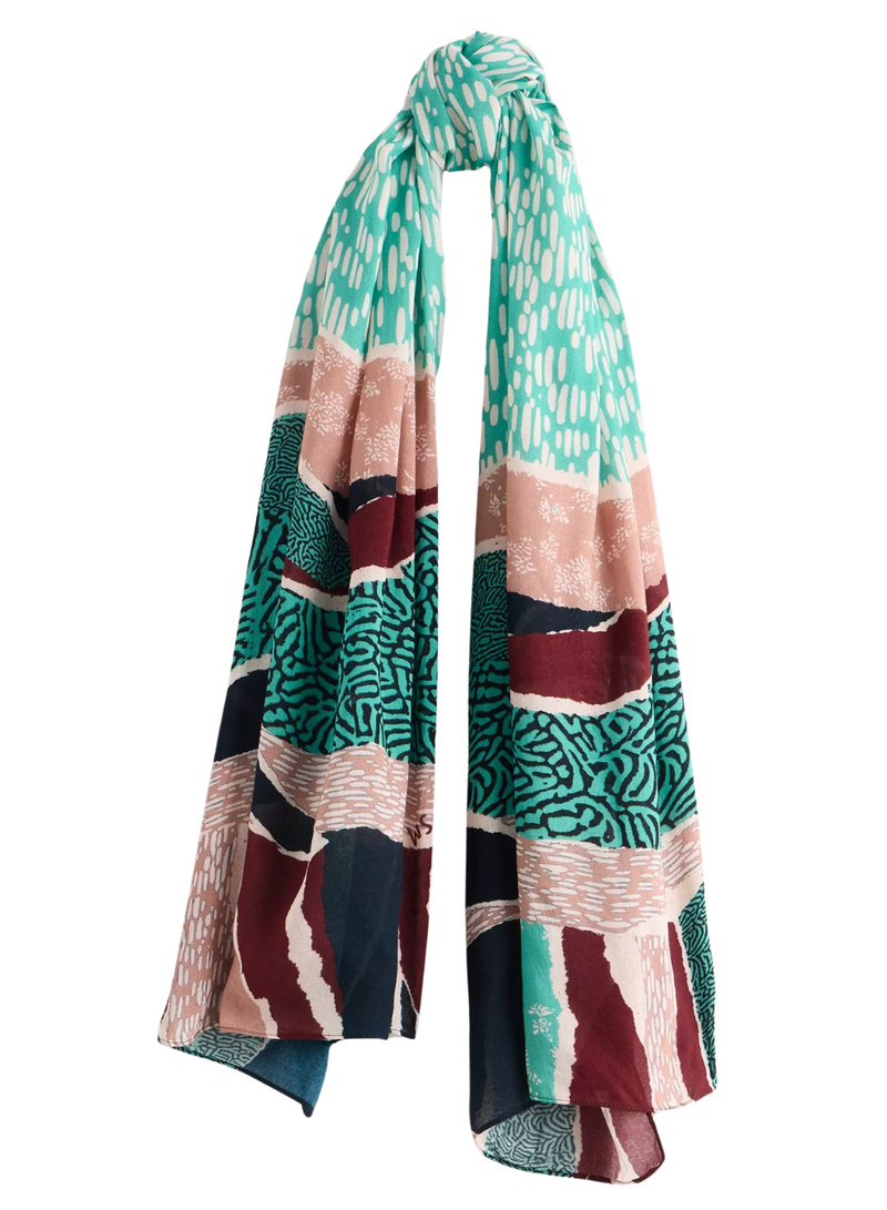 Abstract Patchwork Scarf