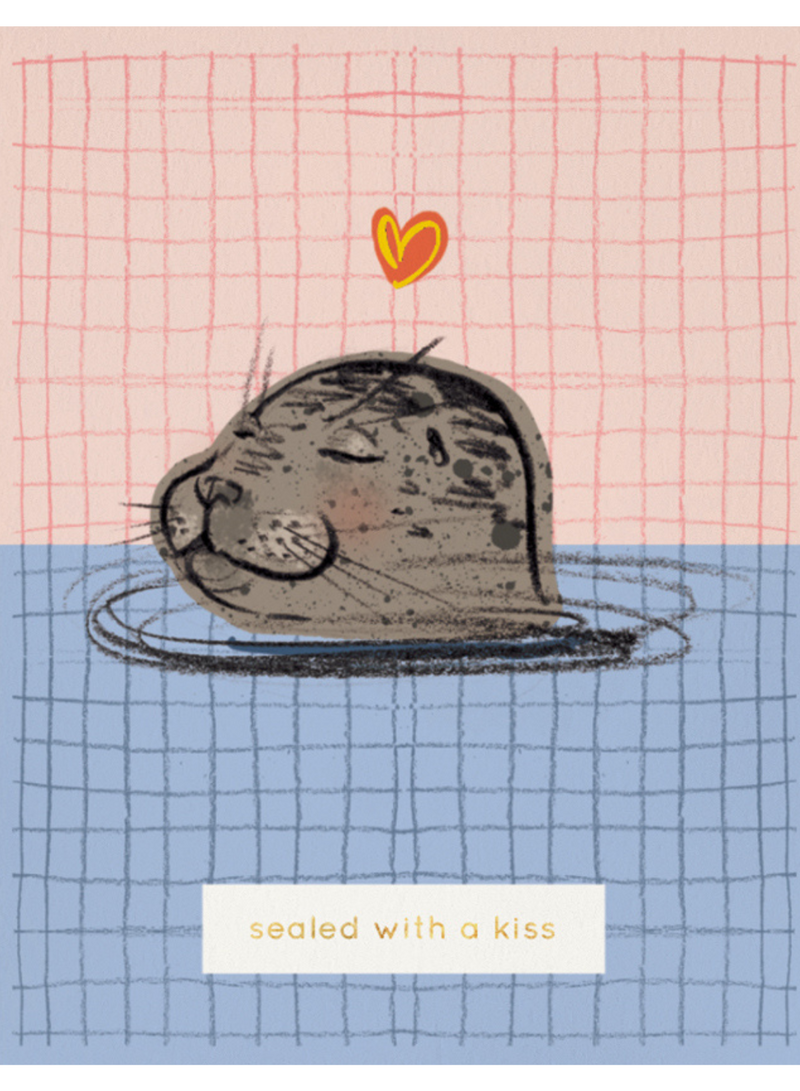 Seal Kiss Card