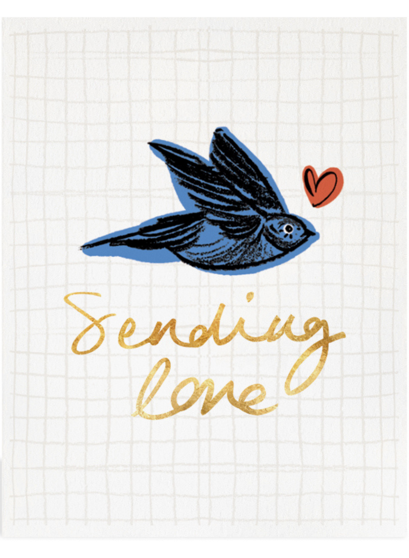 Sending Love Bird Card