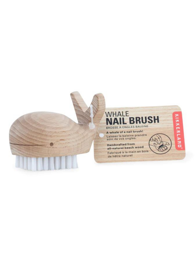 Wooden Whale Nail Brush