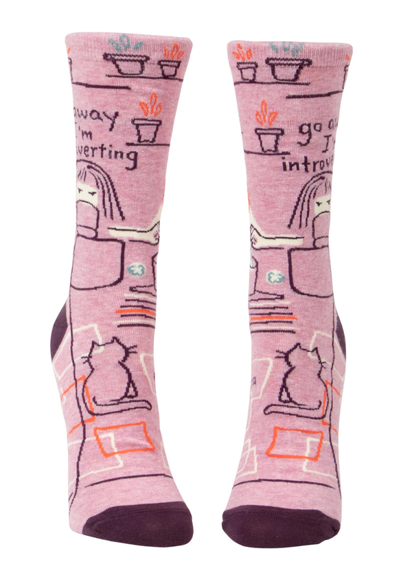 Go Away Introverting Crew Socks