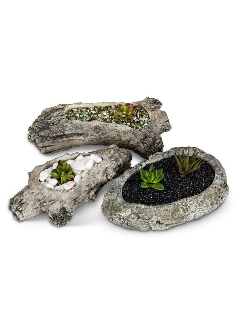 Slim Log Planter Small