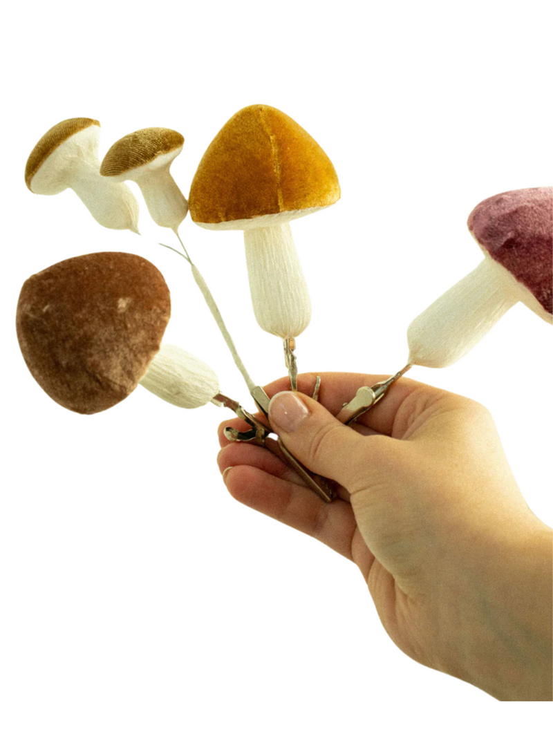 Mini Mushroom Ornament Clip