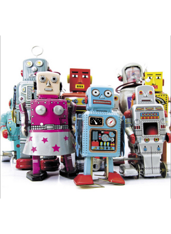 Retro Robots Card