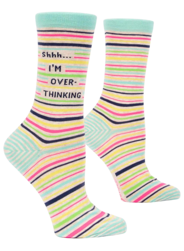 Shhh I'm Overthinking Crew Socks