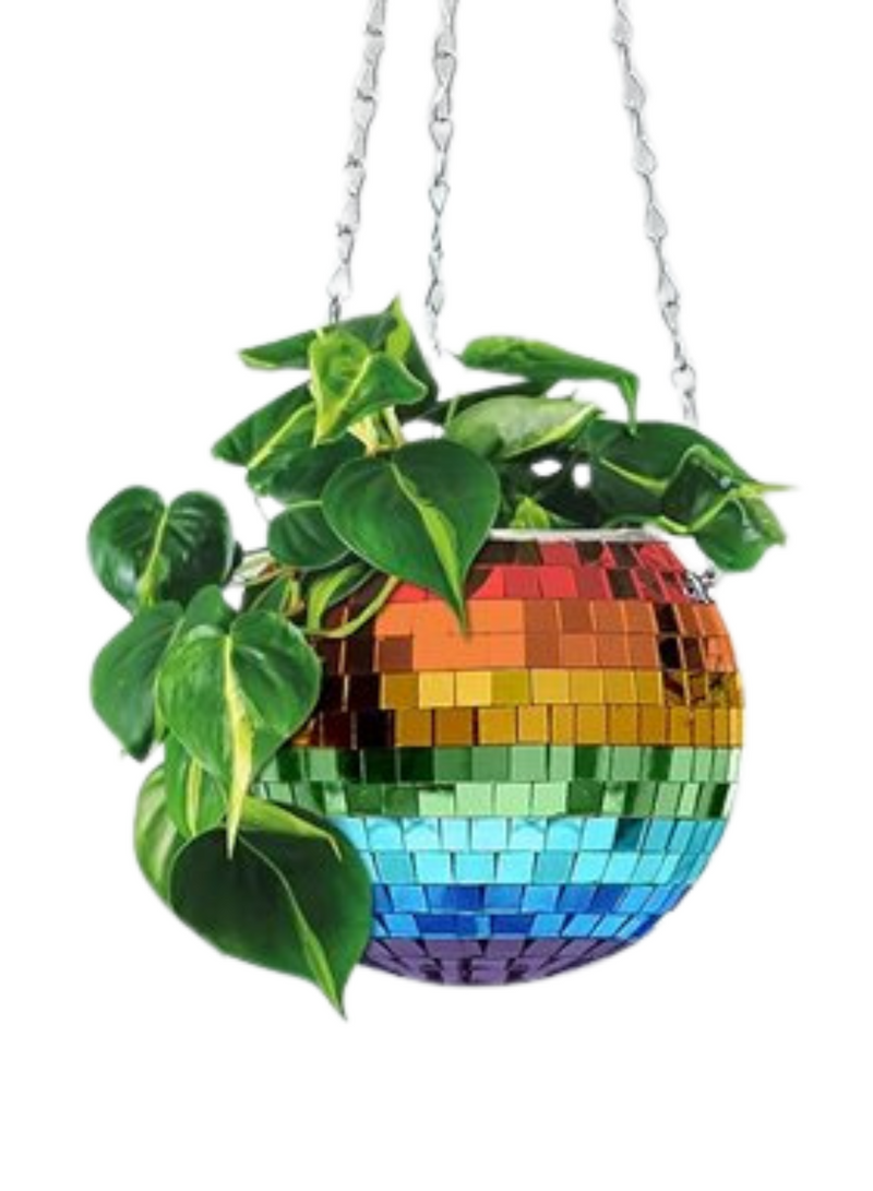 Disco Ball Hanging Planter