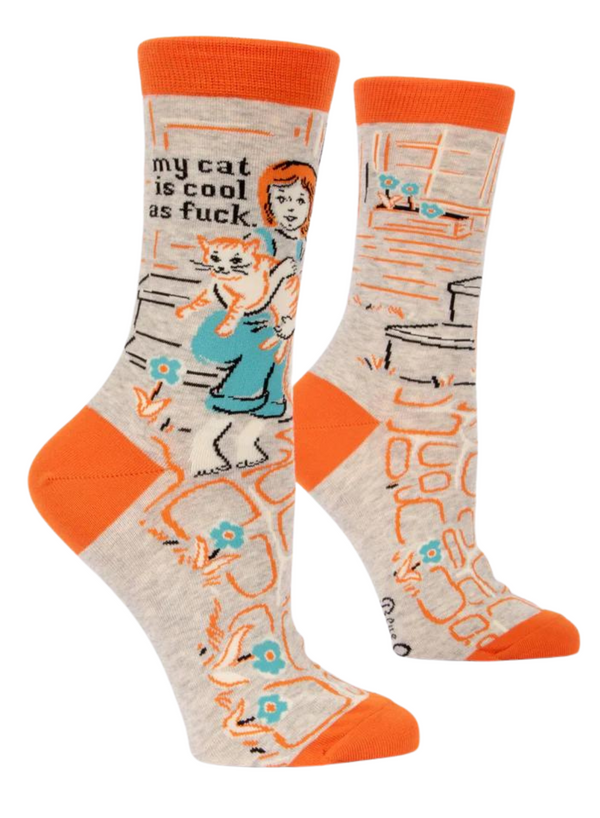 My Cat is Cool as Fuck Women's Socks