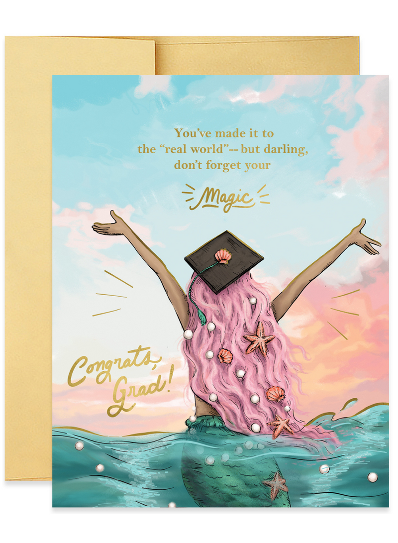 Mermaid Grad Card