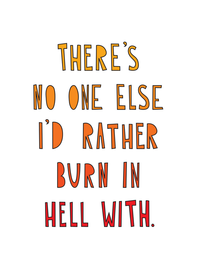 Burn in Hell Card