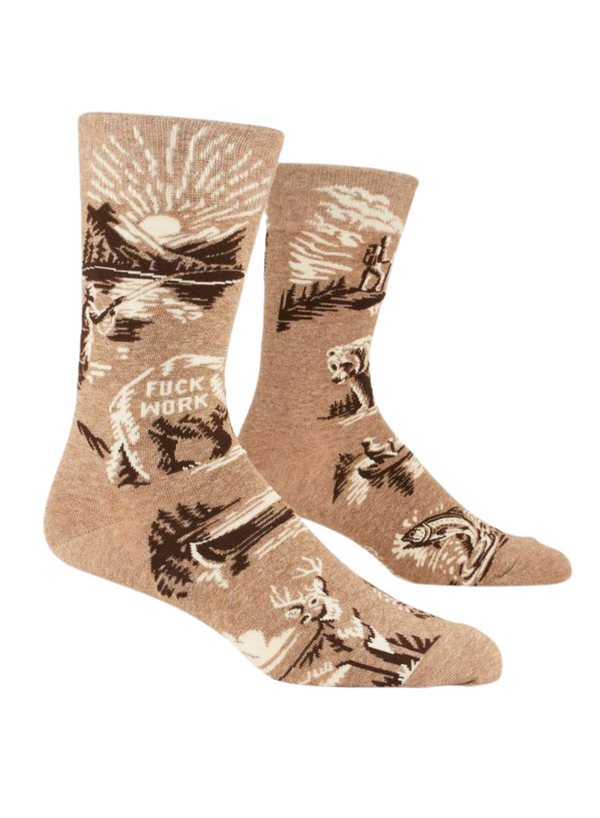Fuck Work Men's Socks