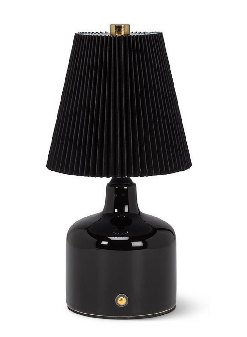Small LED Lamp with Pleated Shade