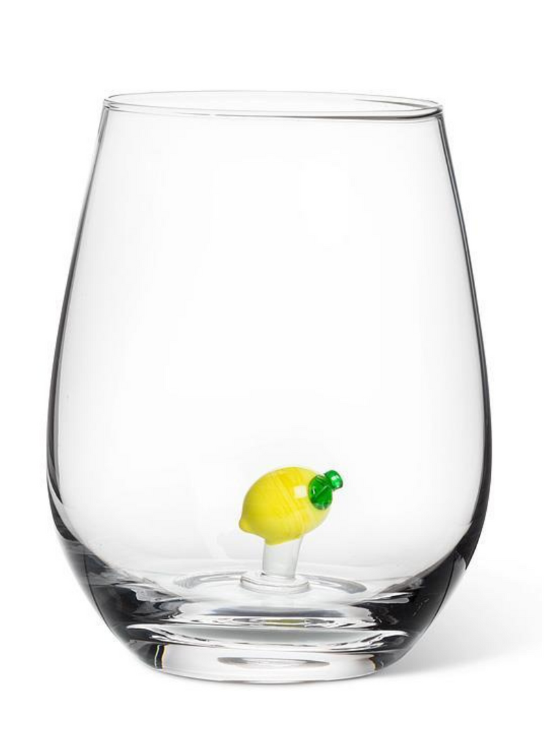 Lemon Wine Glass