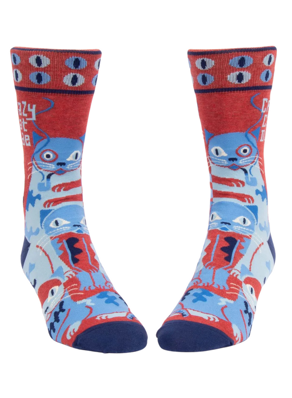 Crazy Cat Dude Men's Socks