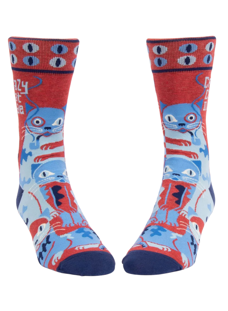 Crazy Cat Dude Men's Socks