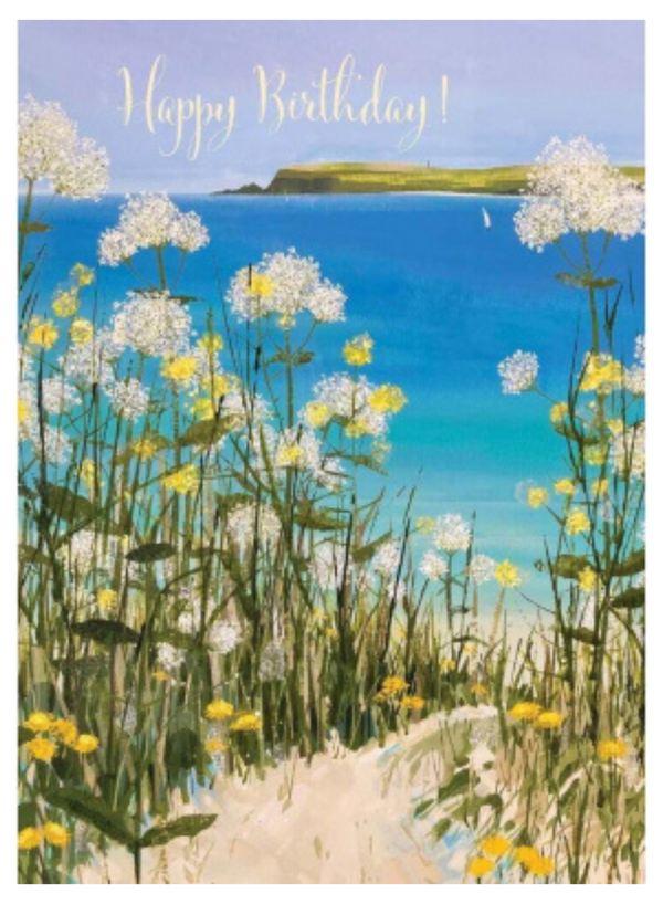 Wildflowers By the Camel Estuary Card