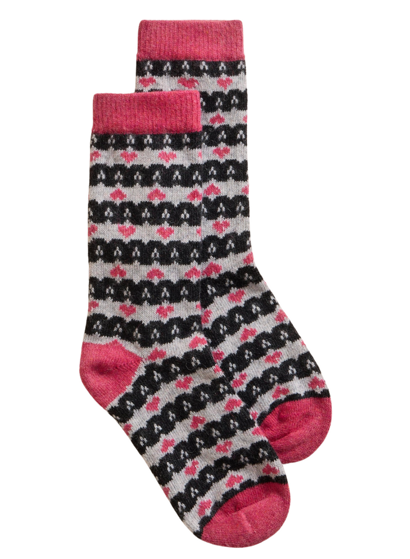 Heart Fairisle Socks