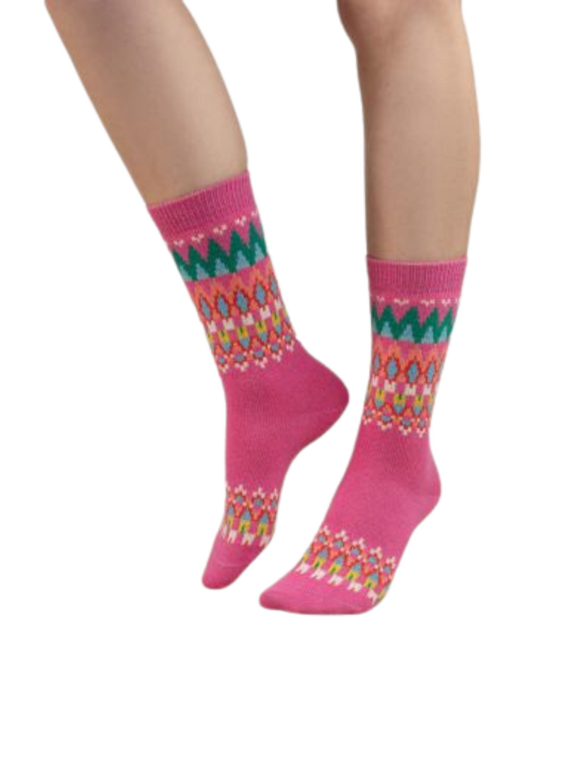 Jacquard Pattern Cashmere Socks