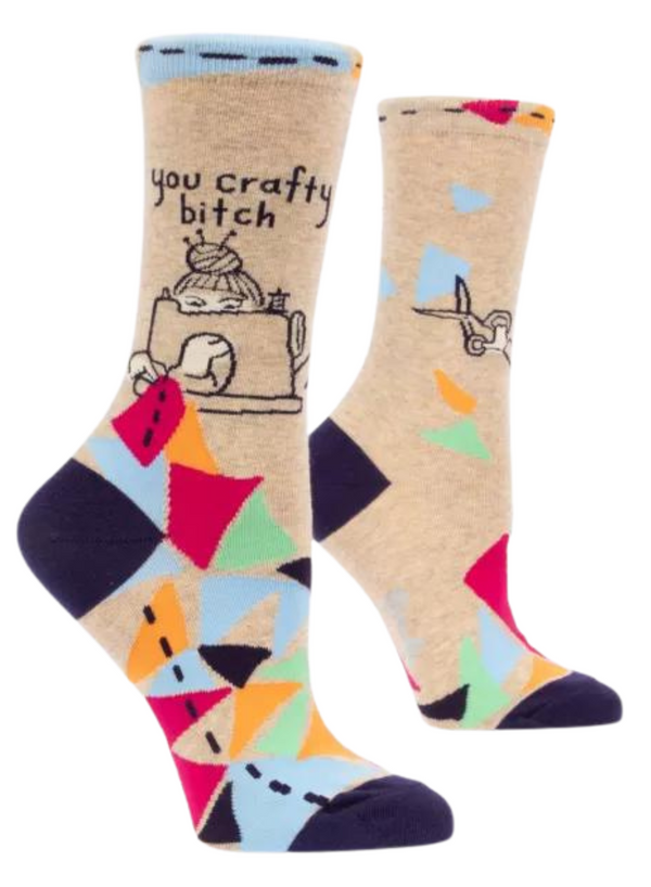 You Crafty Bitch Crew Socks