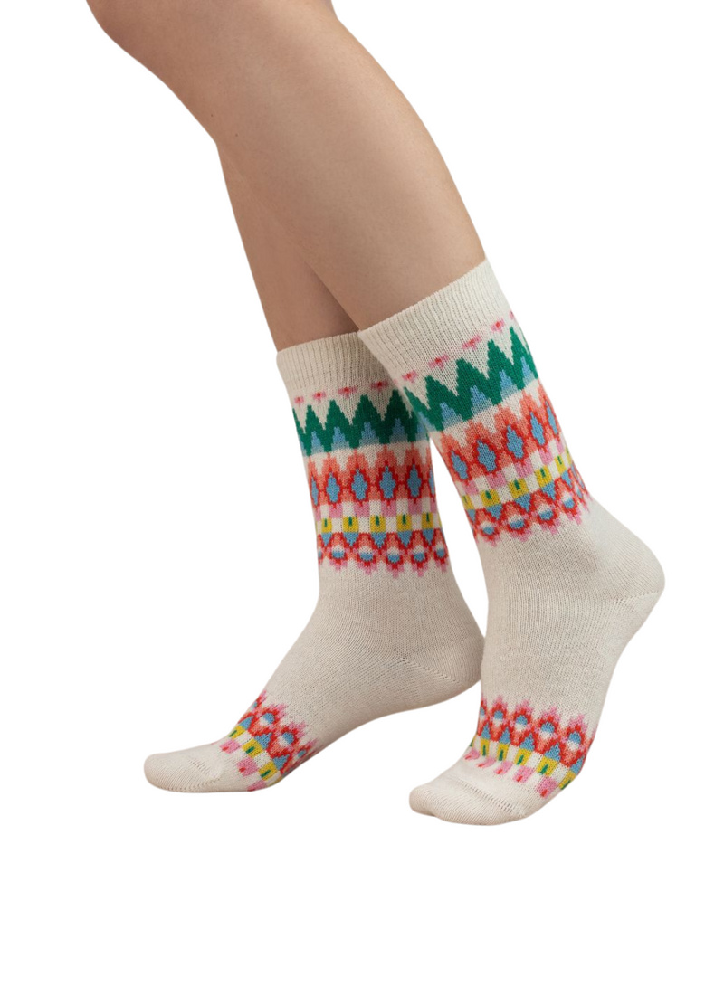 Jacquard Pattern Cashmere Socks
