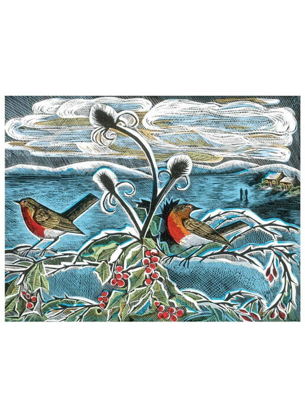 Robins and Holly Card