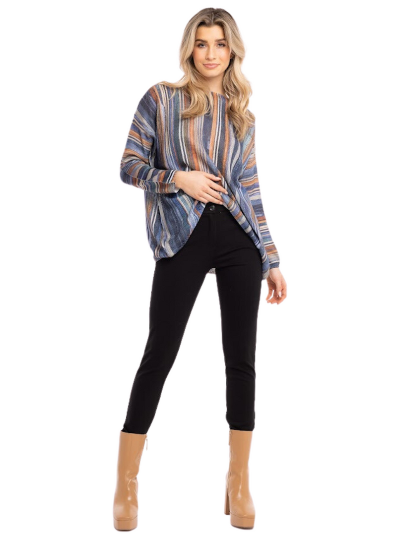 Striped Printed Top