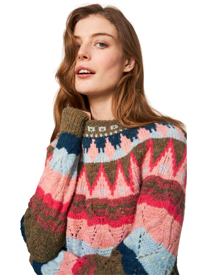 Yoke Pattern Sweater
