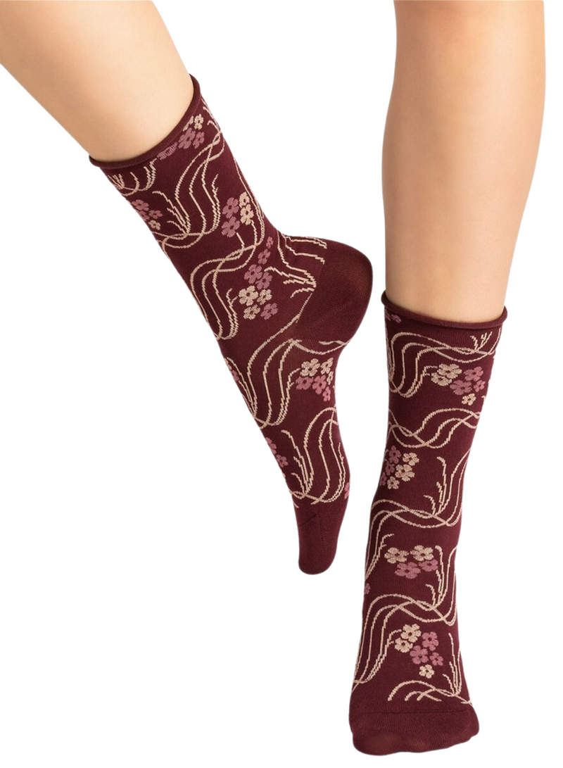 Wild Flower Velvety Socks