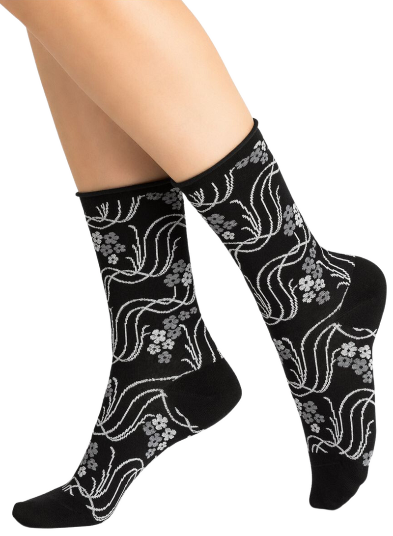 Wild Flower Velvety Socks